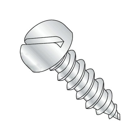 Sheet Metal Screw, #12 X 1/2 In, Zinc Plated Steel Pan Head Slotted Drive, 5000 PK